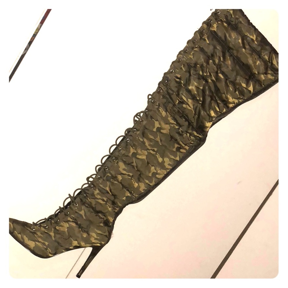 FOXY ‼️ Thigh high Army Fatigue Boot